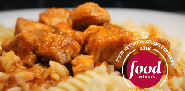 Sertéspörkölt Food Network "Közönségdíj nyertese 2016" felirattal
