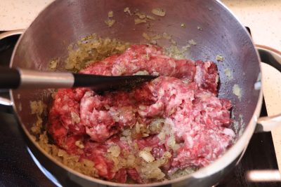 Bolognai szósz hús pirítása