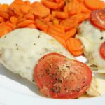 Mozzarellás csirkemell közelről